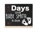 newborn pregnancy personalised baby countdown chalkboard plaque