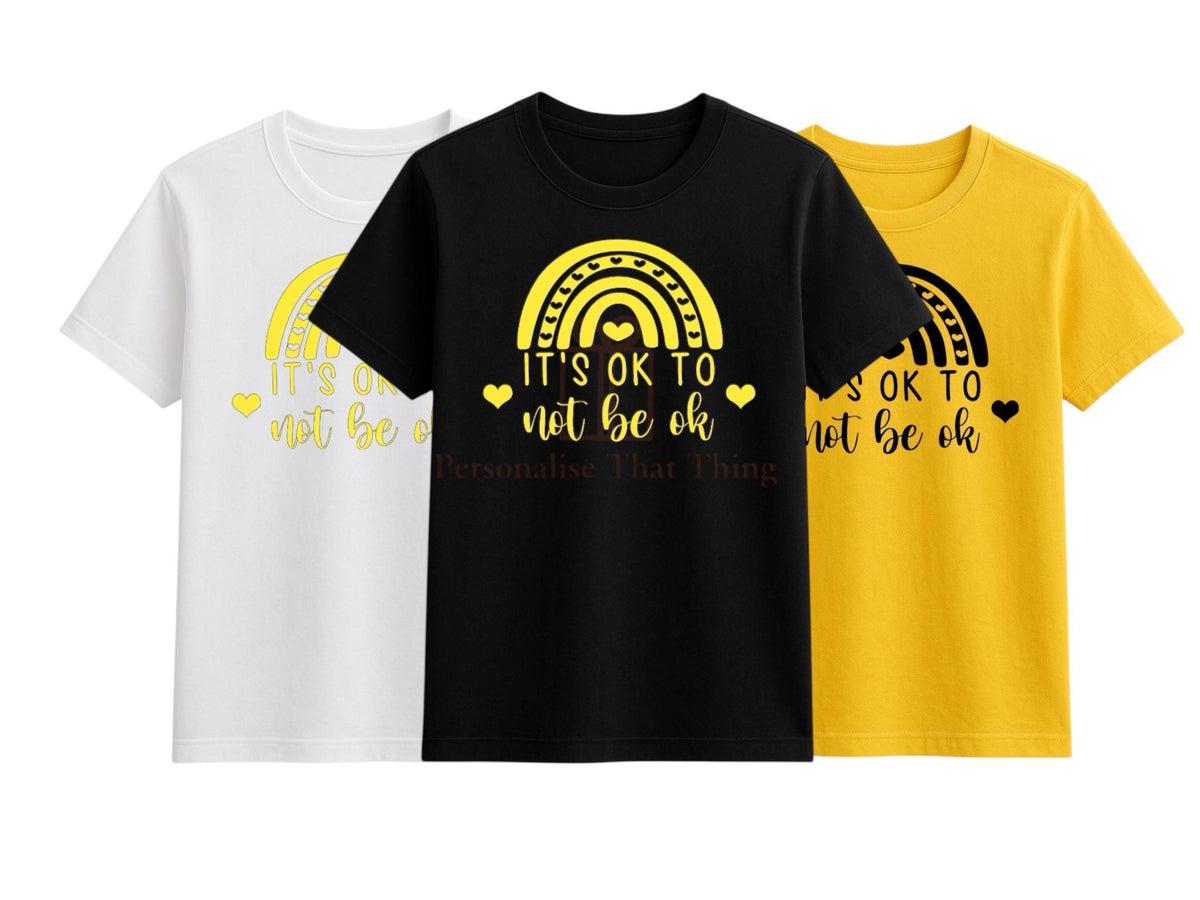 Are you ok day it’s ok to not be ok yellow r u ok tshirt - all sizes