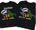 I roared my way through 100 days of school personalised name dinosaur tshirt
