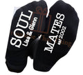 Soul Mates personalised anniversary custom partner printed date socks