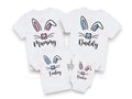 Easter bunny personalised name matching family Tshirts
