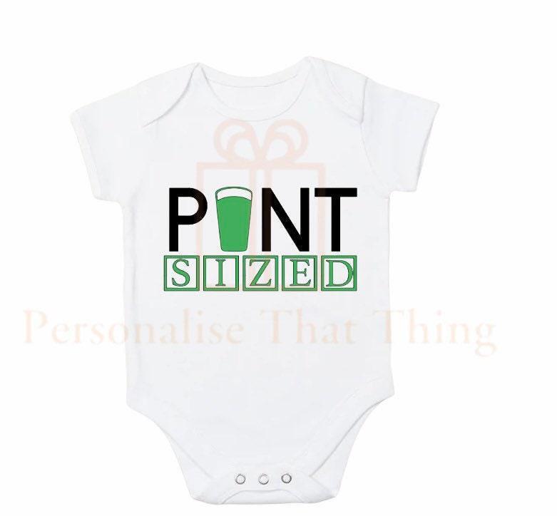 Pint sized Saint Patricks day - st Patricks day baby bodysuit outfit