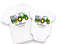Tractor big brother pregnancy announcement farm baby bodysuit tshirt / baby outfit
