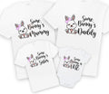 Some bunny is one first birthday family matching Tshirts / baby onesie