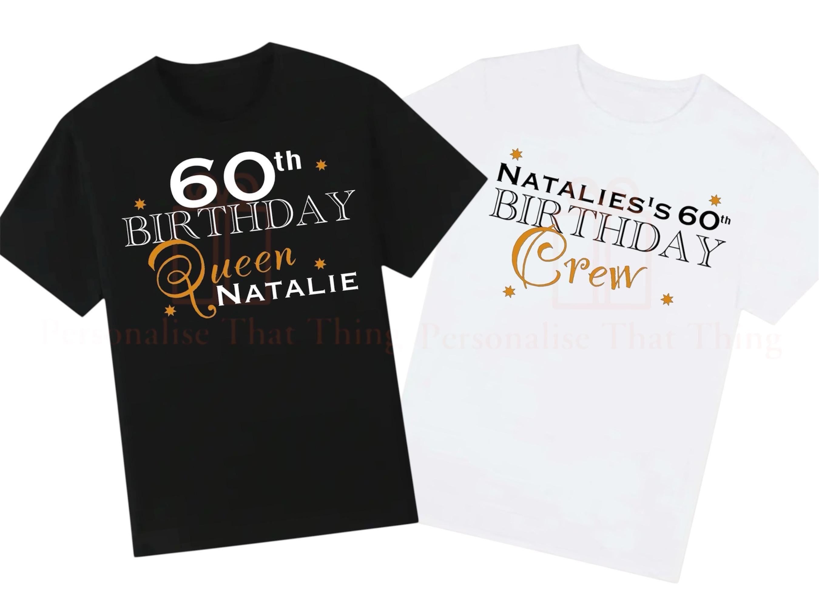 Birthday queen / crew personalised matching party / holiday matching T-shirts