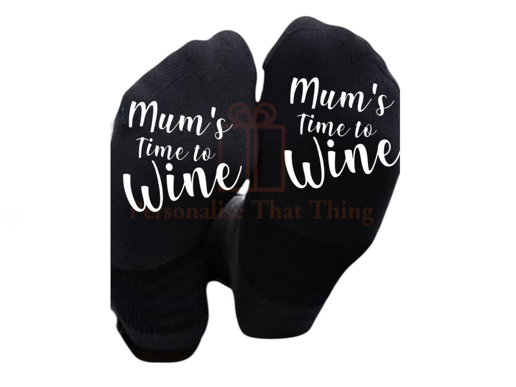Mums time to wine printed women’s socks