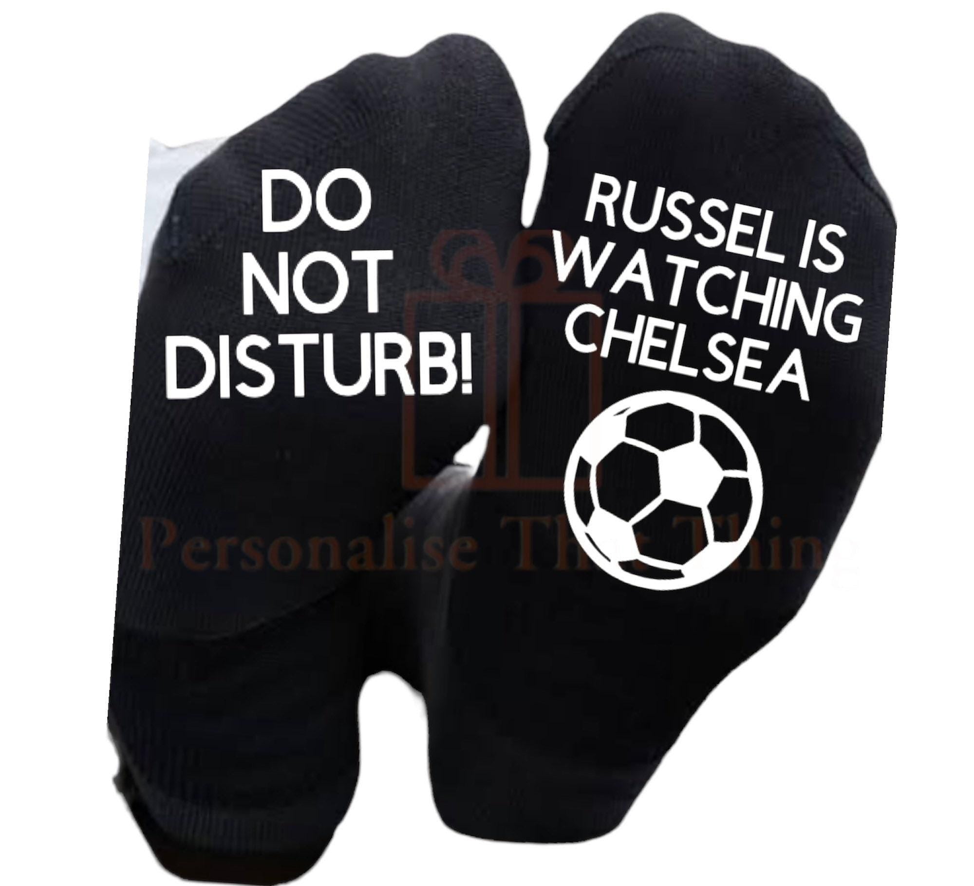 watching the football custom team printed do not disturb football socks