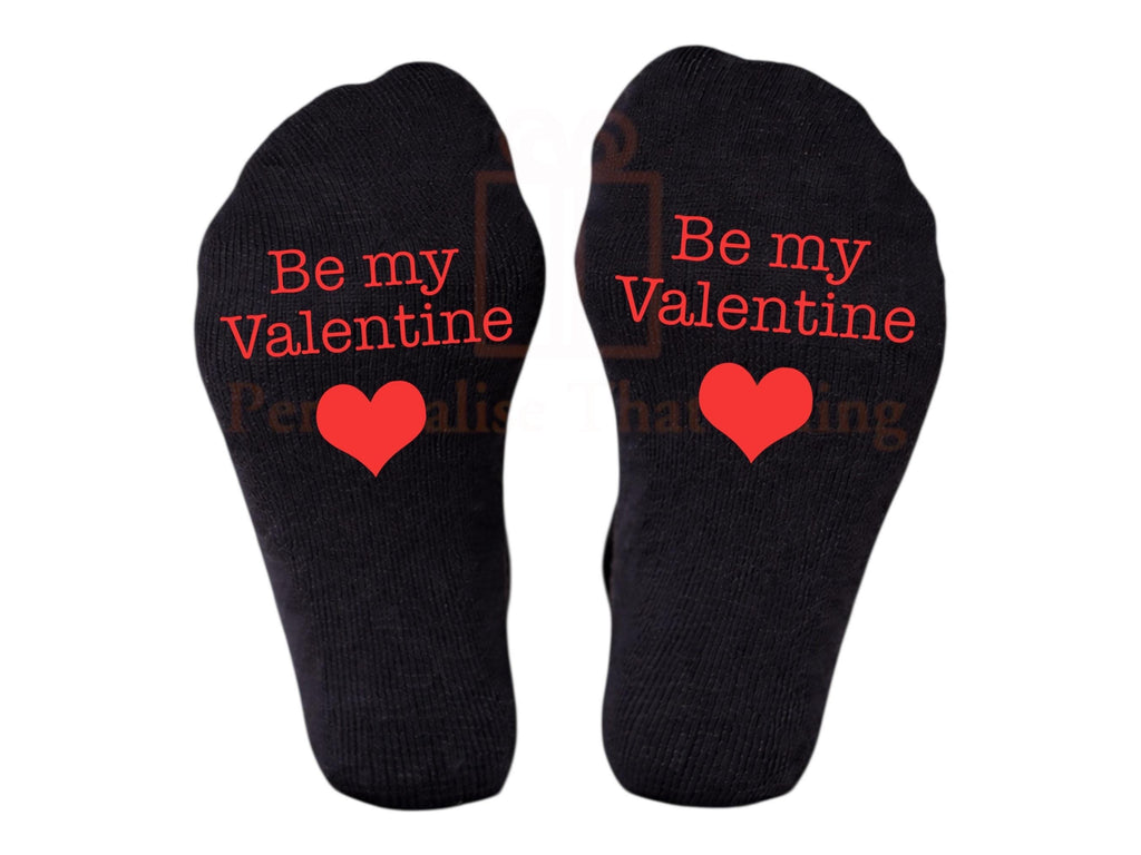 Be my valentine  Valentine’s Day heart socks