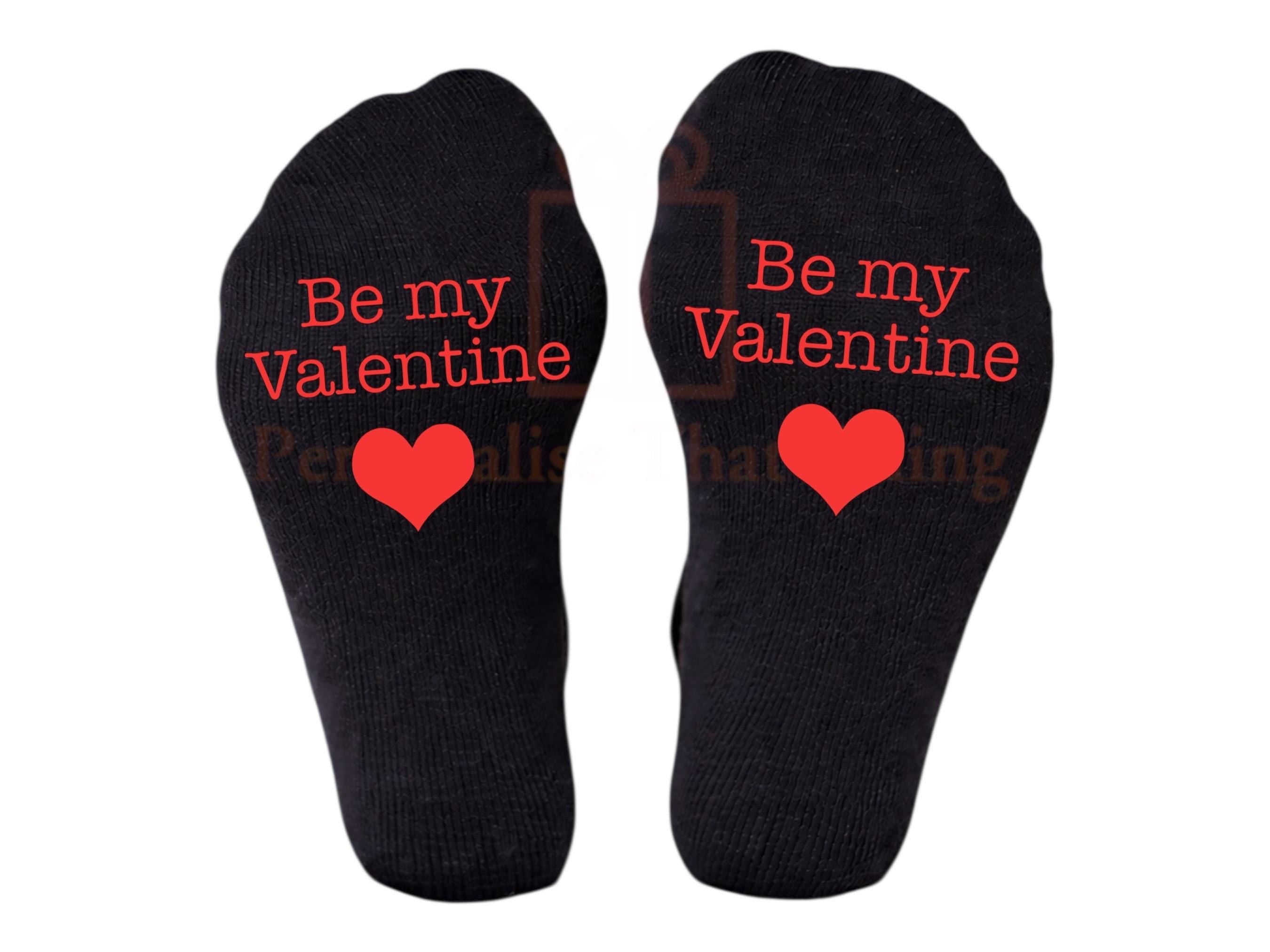 Be my valentine  Valentine’s Day heart socks