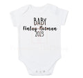 Baby name pregnancy announcement bodysuit outfit