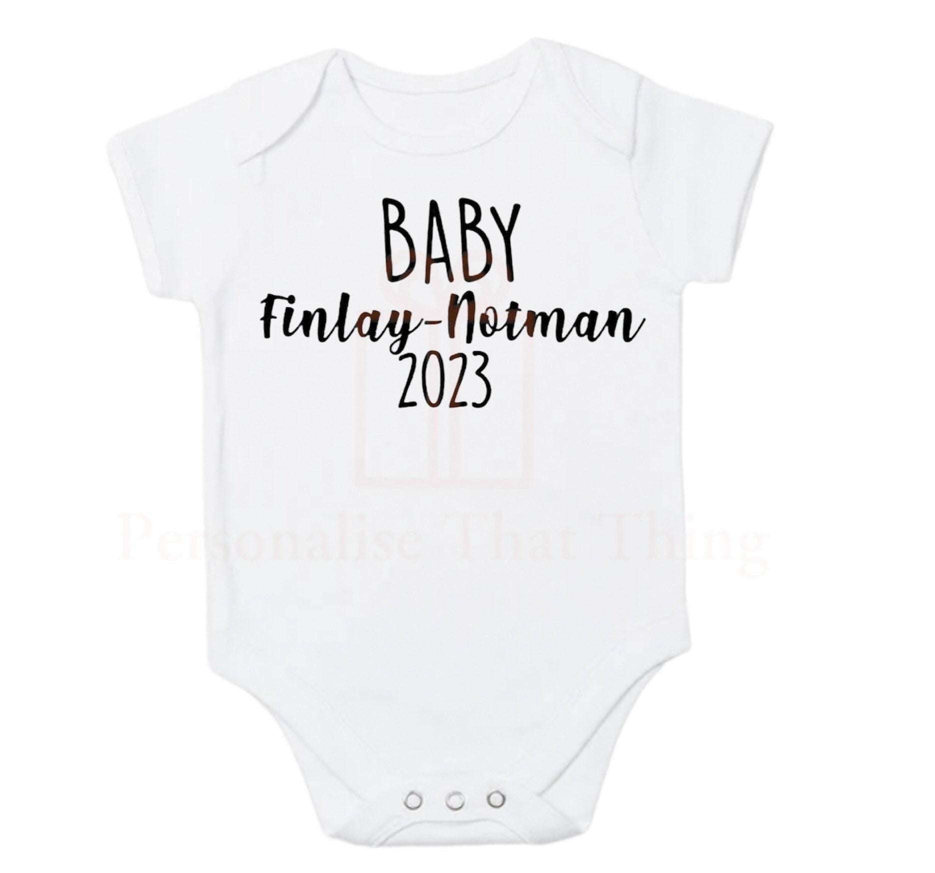 Baby name pregnancy announcement bodysuit outfit