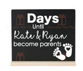Days until become parents pregnancy baby custom countdown chalkboard plaque
