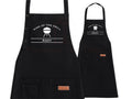 King of the grill men’s custom name black BBQ cooking apron