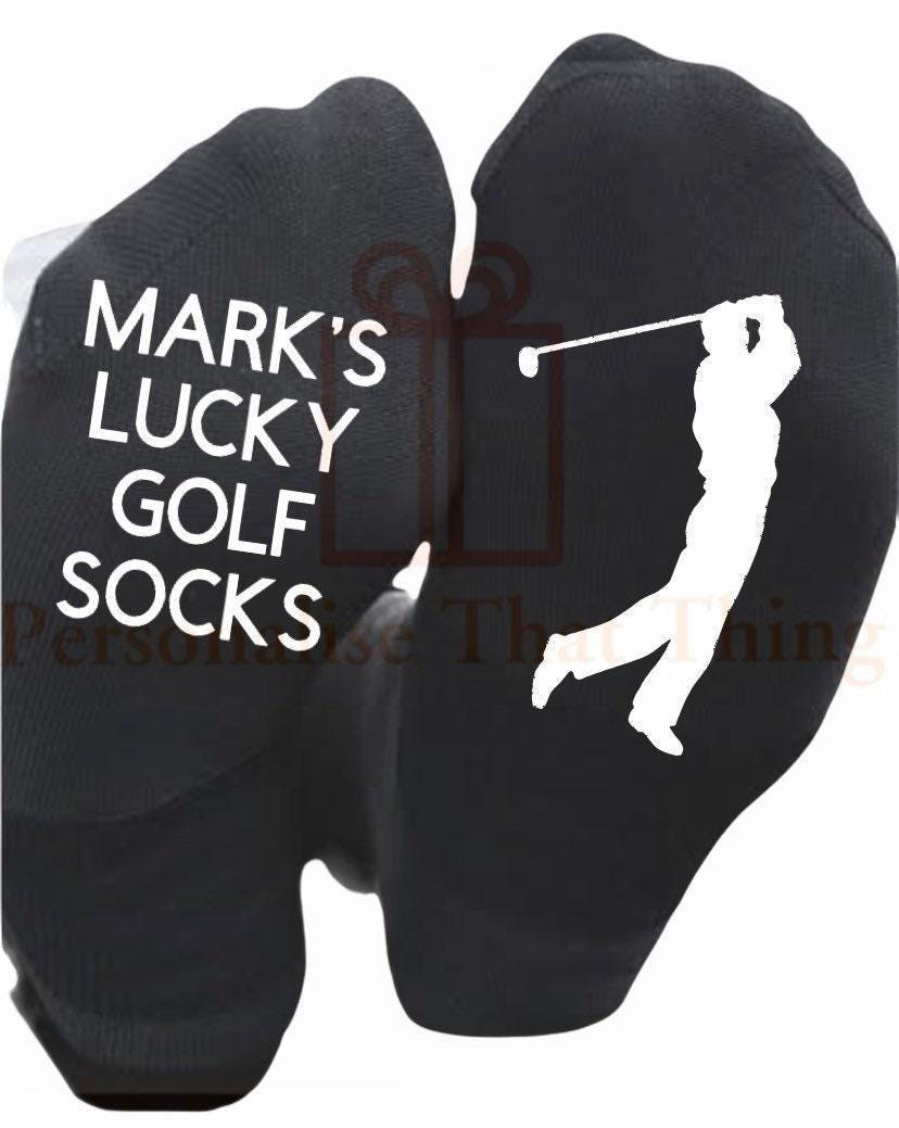 Lucky golf personalised custom name socks