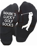 Lucky golf personalised custom name socks