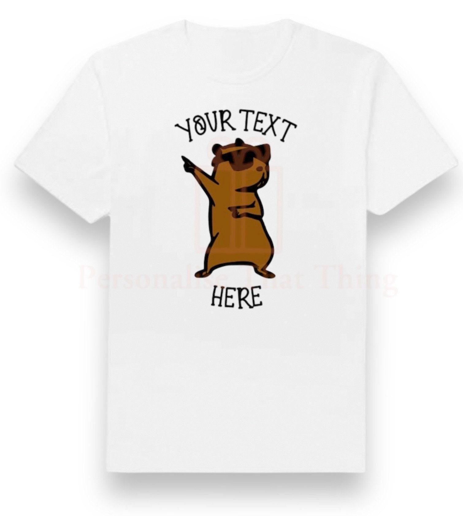 Dancing Capybara personalised your text here mens, womens & childrens tshirt