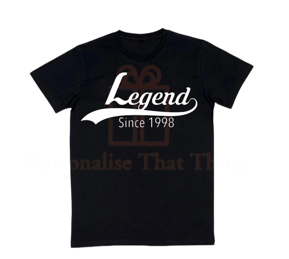 Legend since custom personalised year birthday tshirt