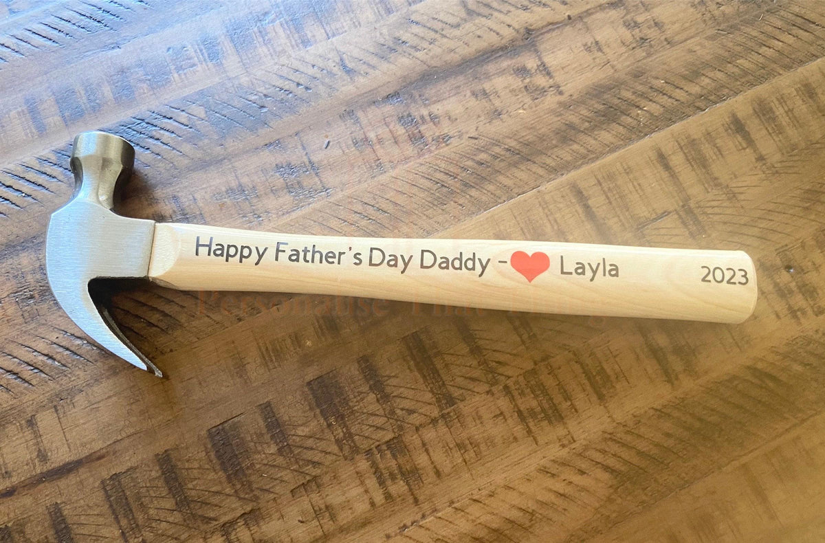 Happy Father’s Day Personalised heart hammer