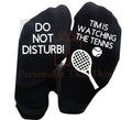 Is watching the Tennis do not disturb Personalised custom printed men’s socks
