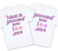 Blooming into 100 days daisy school personalised name t-shirt