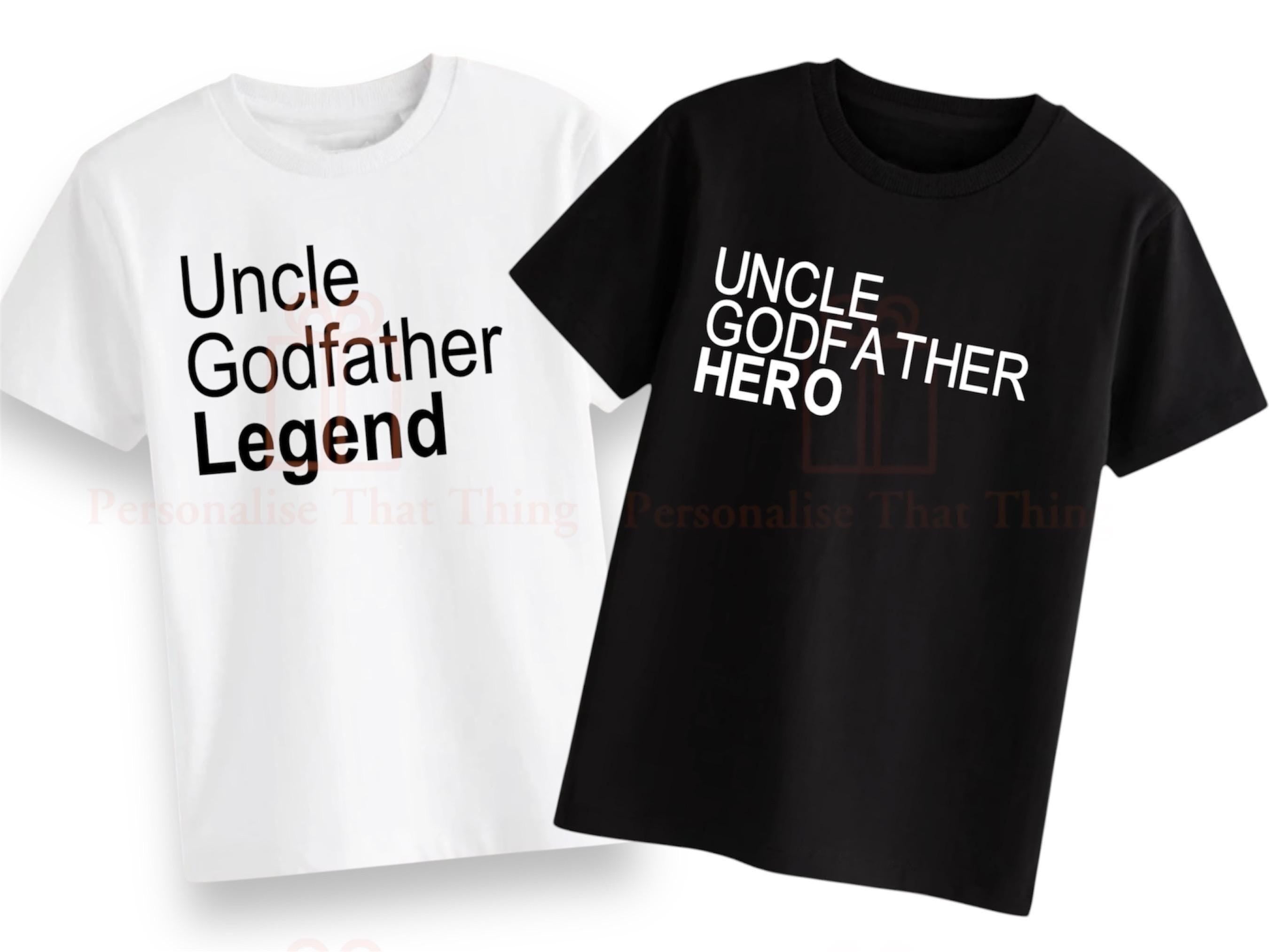 Uncle godfather custom christening religious family tshirt
