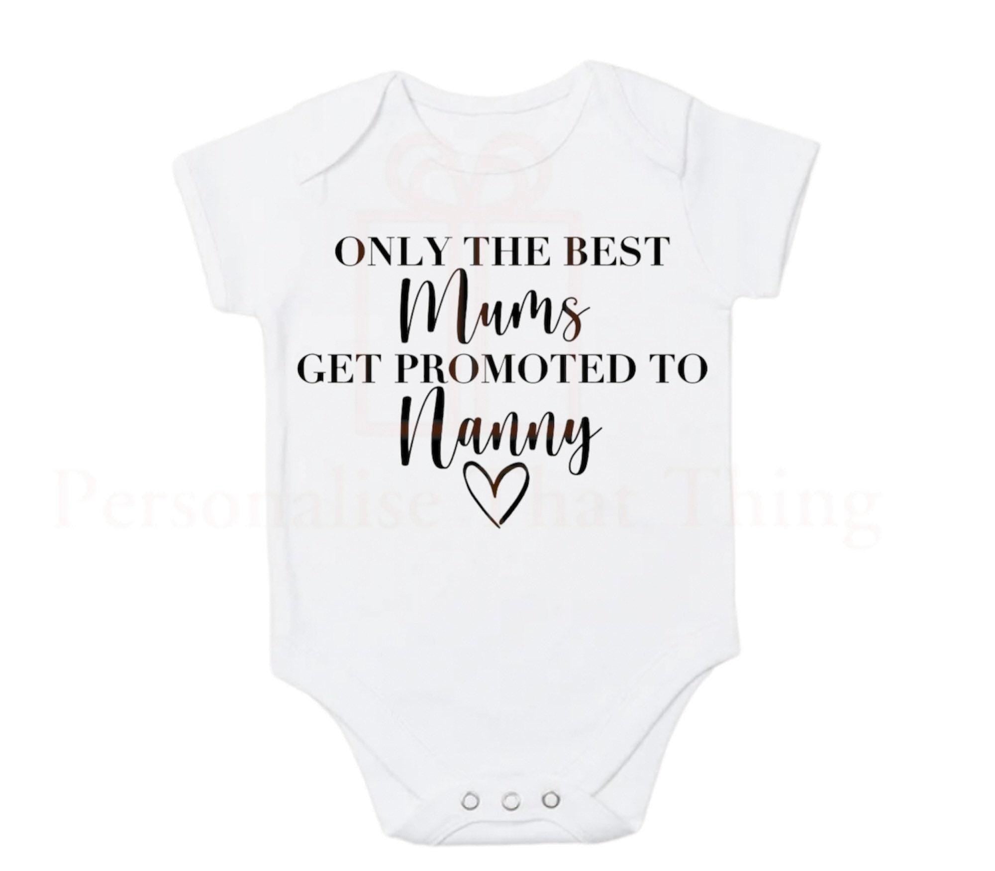 Only the best mums get promoted to pregnancy announcement baby bodysuit outfit