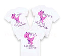 Dinosaur big / middle / little sister sistersaurus announcement Tshirt / baby onesie