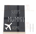 Sleeps until Mummy is home Personalised fifo air hostess home countdown chalkboard plaque
