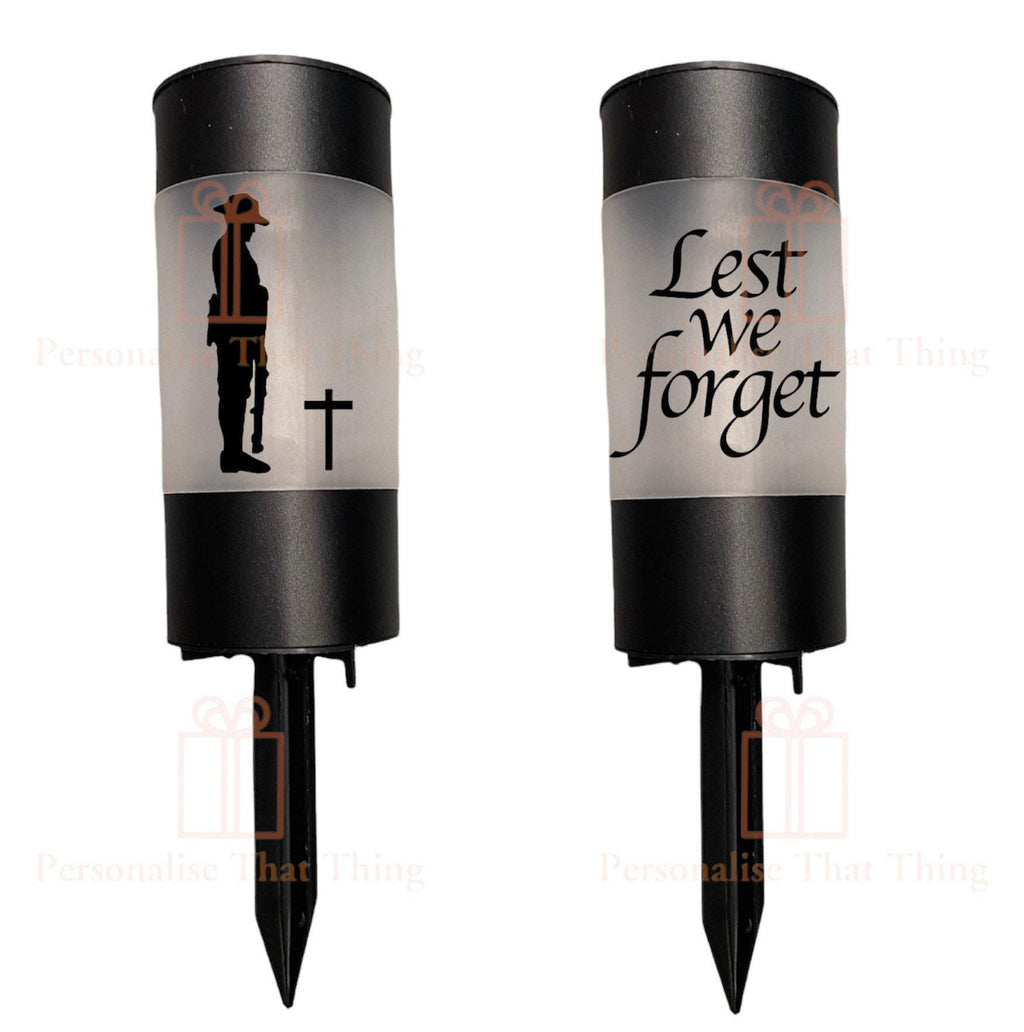 2x ANZAC memorial remembrance solar lights