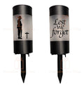 2x ANZAC memorial remembrance solar lights