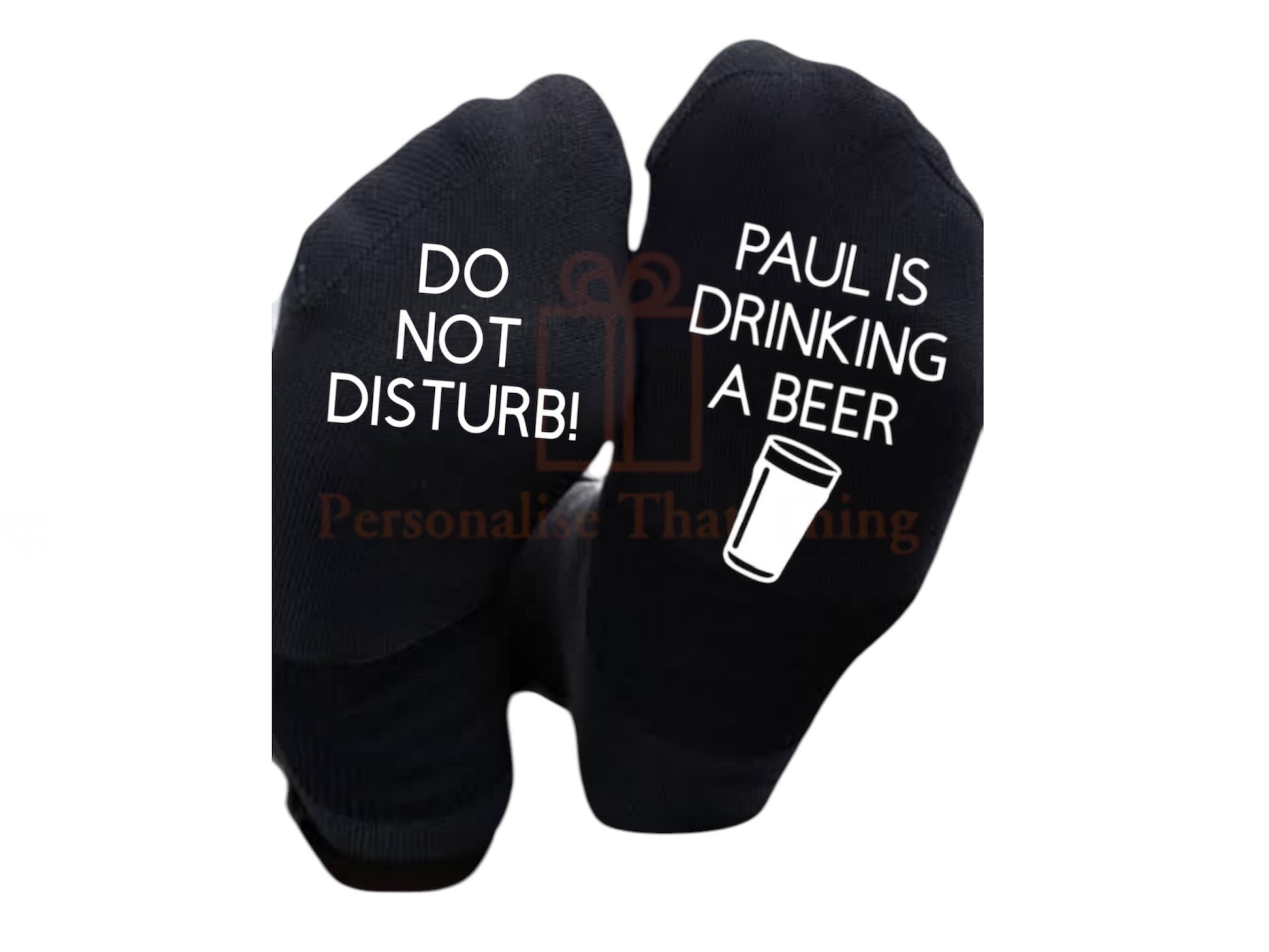 Having a beer do not disturb custom name pint men’s socks