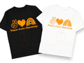 Peace love Harmony day orange heart rainbow tshirt