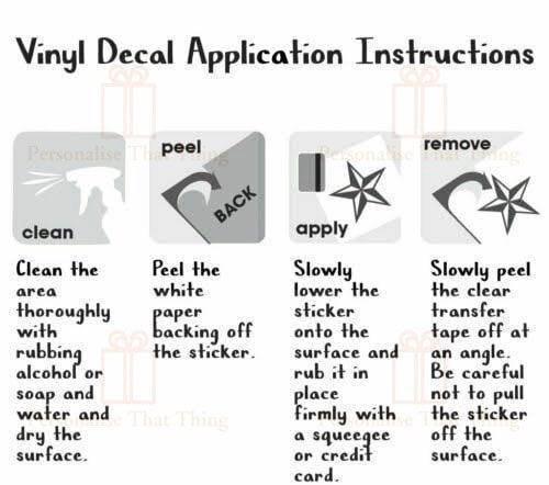 Bedroom door name personalised custom word decal vinyl sticker