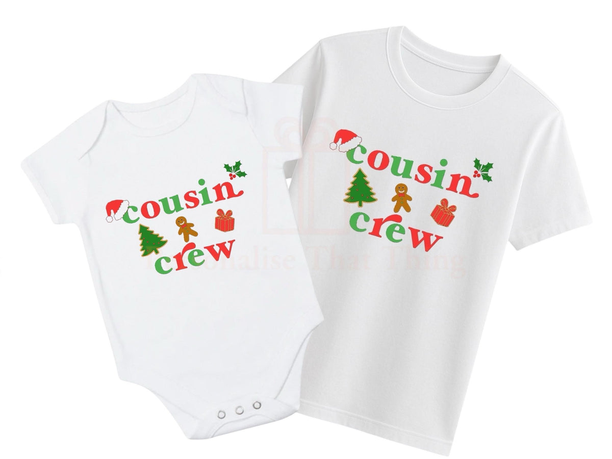 Cousin crew childrens Christmas matching tshirt / baby onesie