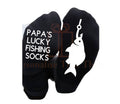 Lucky fishing socks personalised custom printed name fishing socks