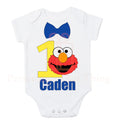 Elmo custom name first birthday party baby outfit / Tshirt