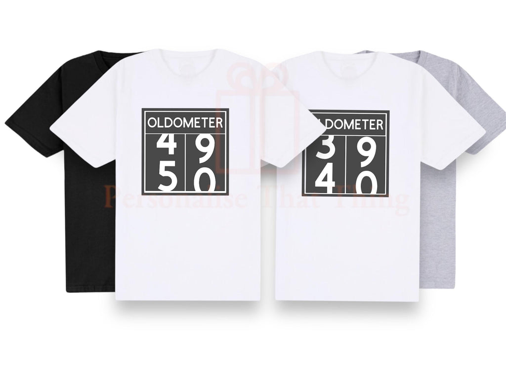 Oldometer funny custom age birthday tshirt