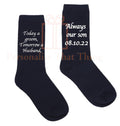 Today a groom Personalised custom always our son men’s date socks