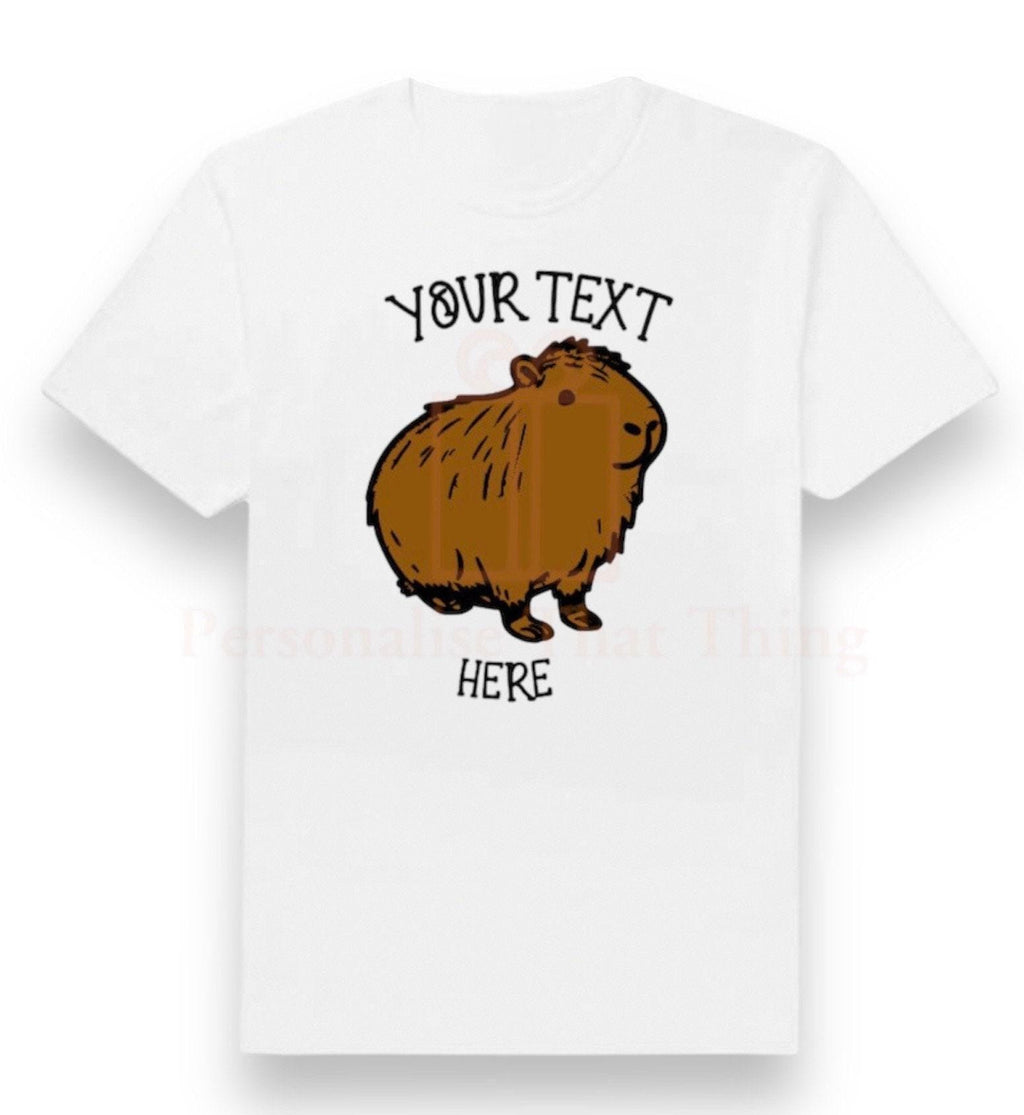 Capybara personalised your text here mens,  womens & childrens tshirt