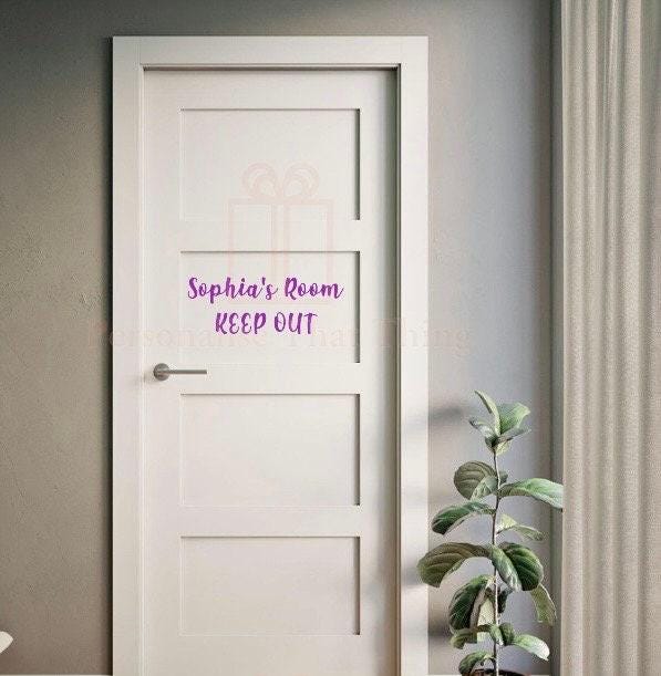 Bedroom door name personalised custom word decal vinyl sticker