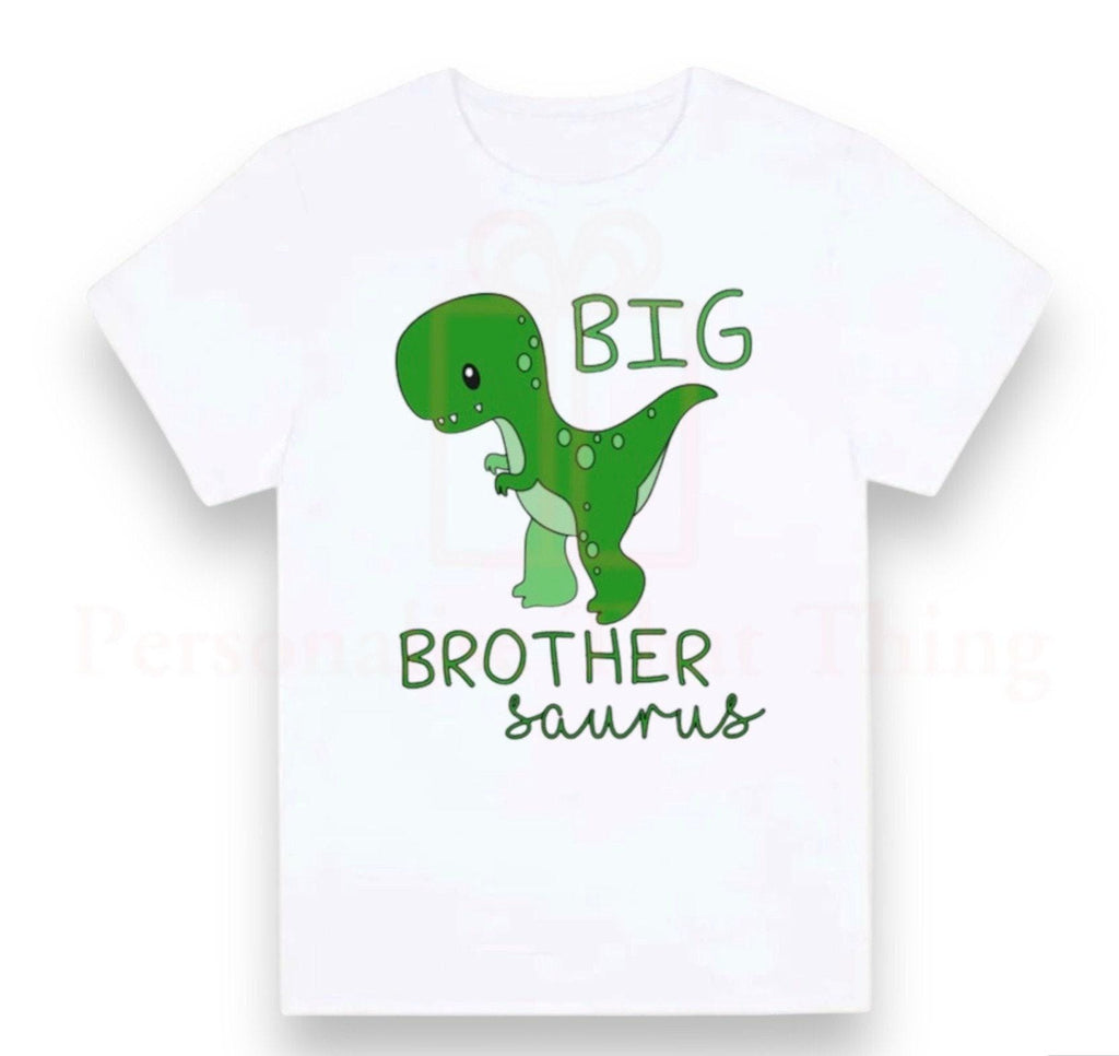 Dinosaur big / middle / little brother brothersaurus  announcement Tshirt / baby onesie