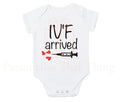 IV’F arrived - IVF baby announcement bodysuit