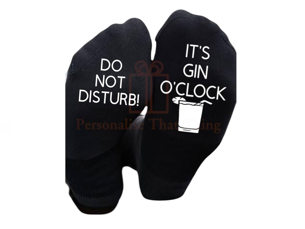 Gin o clock do not disturb printed women’s socks
