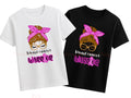 Breast cancer warrior messy bun glasses womens tshirt