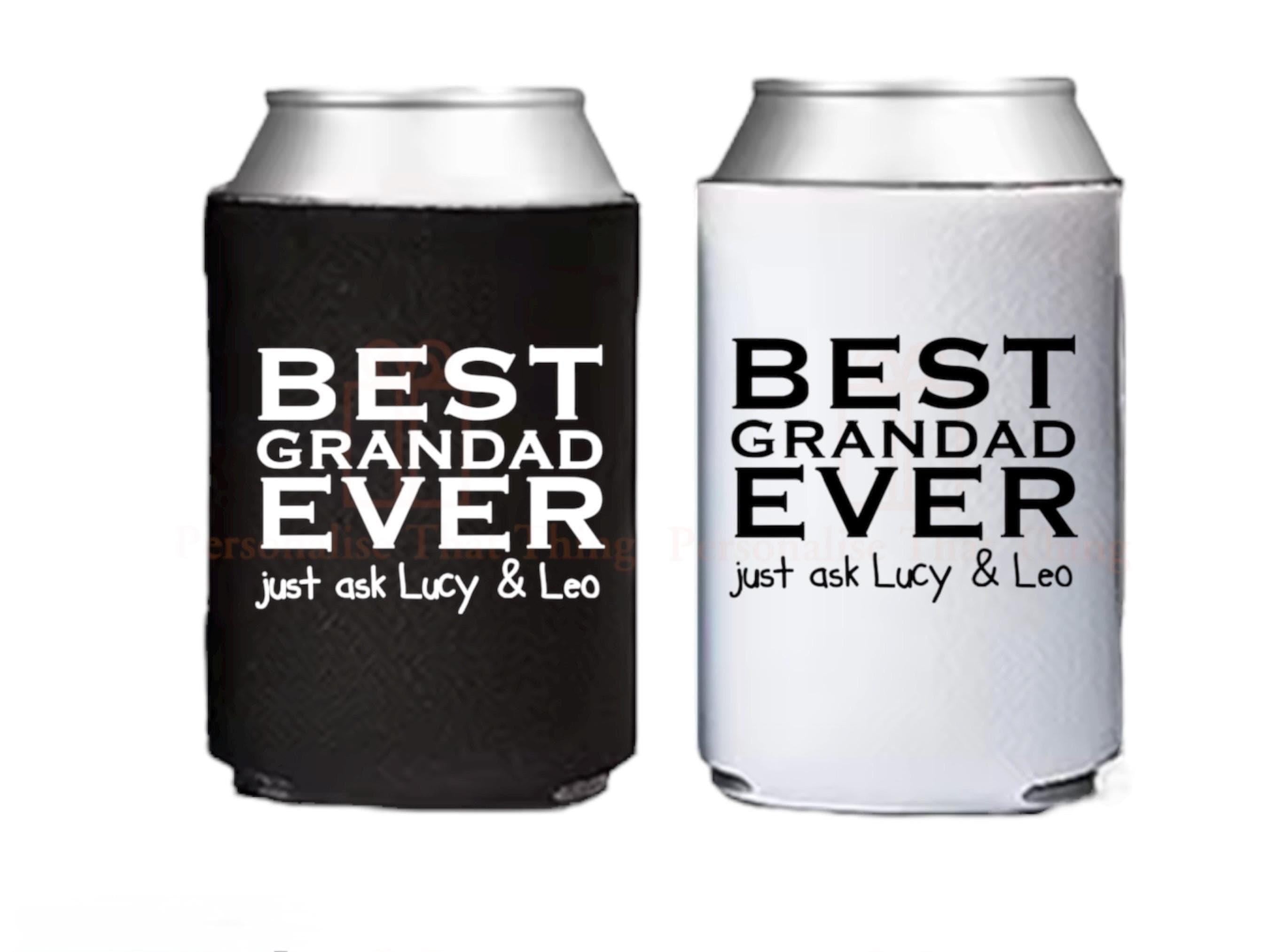 Best grandad ever personalised name custom stubby holders