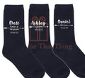 Personalised custom wedding bridal party men’s socks