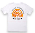 In a world where you can be anything be kind Harmony day orange heart rainbow tshirt