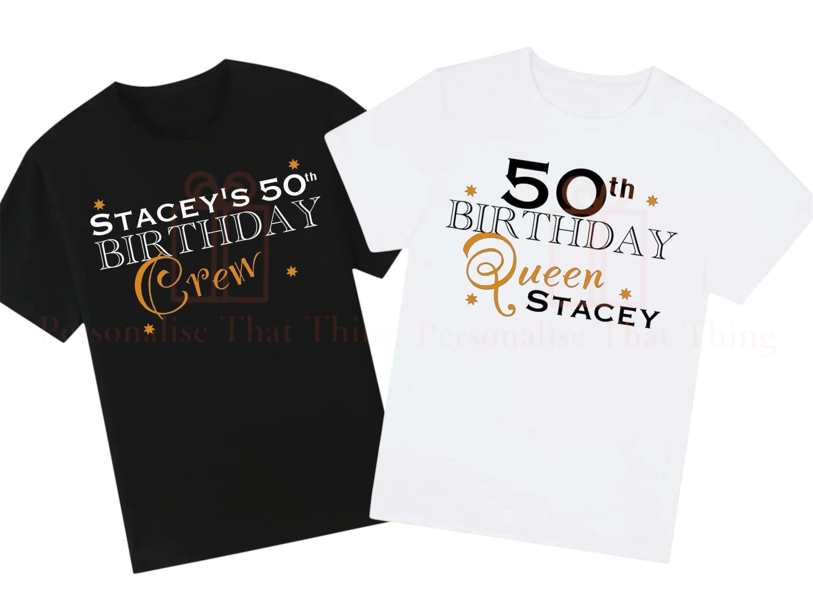 Birthday queen / crew personalised matching party / holiday matching T-shirts