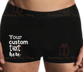 Your custom text personalised men’s boxer trunks