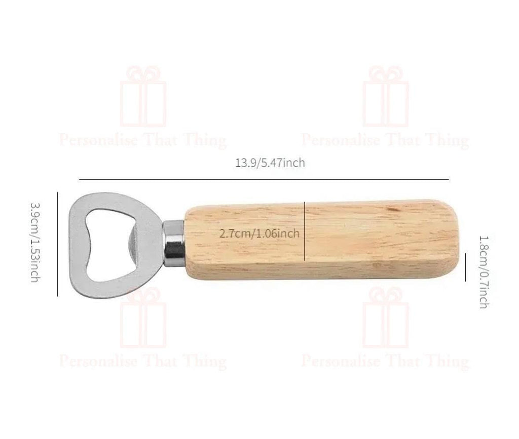 World best personalised children’s name wooden bottle opener